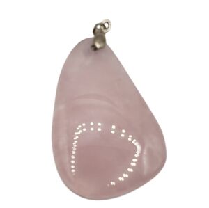 Pink Rose Quartz Teardrop Pendant